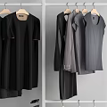 Modern Open Wardrobe Interior Design With Hangers Clothing Storage Drawers And Shoes