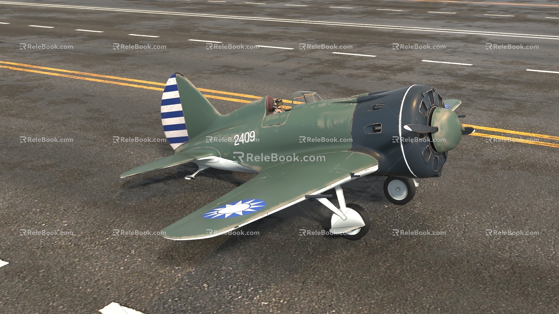 I16 Fighter I16 Bomber World War II Aircraft 3d model