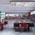 MARSSTEA Milk Tea Shop Interior Design With Red Walls Counter Seating And Drinks
