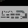 Different Types Of Industrial Conveyor Equipment With Straight And Curved Sections For Material Handling