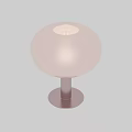 Elegant Modern Table Lamp With Pink Globe Lampshade And Metal Stand