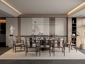 New Restaurant Dining Table and Chair 3d model