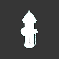 Traditional Roadside Fire Hydrant With Ornate Design Textured Surface And Chain