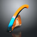 Colorful 3D Character And Creature Model With Vibrant Curved Design And Detailed Texture