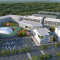 Modern Industrial Factory Complex With Multiple Buildings And Green Surroundings