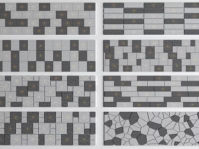 Modern ground pavement 3d model