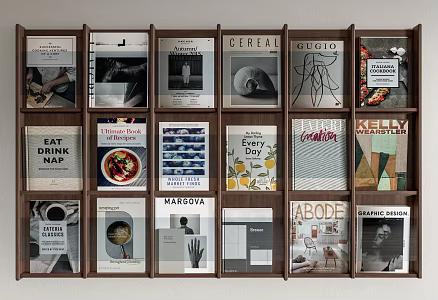 Modern Book Ornaments Book Magazine Bookshelf Storage Rack Ornaments Album 3d model