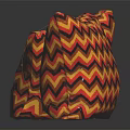 Stylish Furniture Decorative Pillows Featuring Chevron Pattern In Red Yellow Black