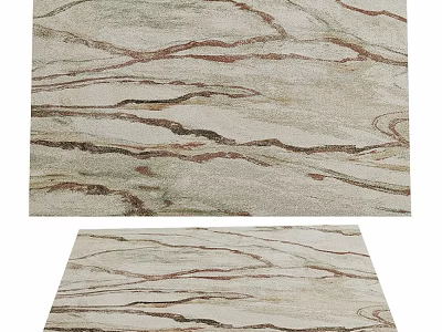 Square Carpet With Natural Wavy Texture And Neutral Tones For Home Decor 3d model