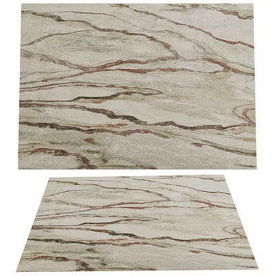 Square Carpet With Natural Wavy Texture And Neutral Tones For Home Decor 3d model