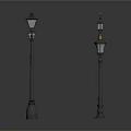 Classic Outdoor Street Lamps With Vintage Design And Decorative Lanterns