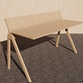 Modern Table Solid Wood Table Art Table Simple Table 3d model