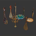Stylish Household Items Collection Featuring Umbrellas Candle Holder And Decorative Plates
