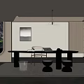 Modern study 3d model