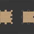 Wooden Residential Building Models Showcasing Architectural Structure And Design Details