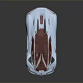Futuristic White And Red Sports Car With Sleek Body And Stylish Wheels