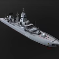 Modern Warship F510 Frigate With Gray Hull Radar Systems And Weaponry