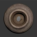 Handcrafted Textured Terracotta Vase As Decorative Accent For Rustic Furniture