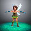 Modern Game Character Fairy Elf Little Monster 3d model
