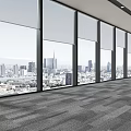 Modern Window Curtains For Large Windows With Beautiful City View In Bright Room