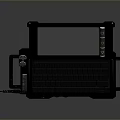 Durable Rugged Tablet With Attached Keyboard And Blue Display Screen Design