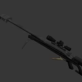 Tactical Sniper Rifle With Precision Scope And Brass Bullets Design