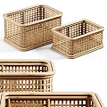 Woven Storage Baskets In Different Sizes For Home And Office 3d model
