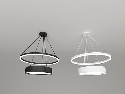 Modern minimalist chandelier 3d model