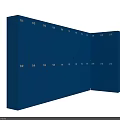 Blue Numbered Storage Lockers Arranged In A Sequence For Organized Storage
