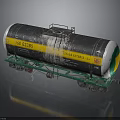 Train Oil Tank Wagon With Black Body Yellow Green Stripes And Number 160 0285