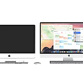 Modern computer monitor keyboard mouse 3d model