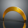 Commercial Equipment Golden Arched Design With Pearl Decorated Edge For Retail Use