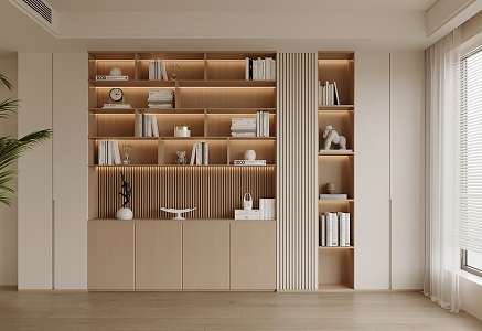 Modern bookcase 3d model