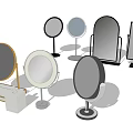 Different Styles of Mirrors Including Round Square Stand and Tabletop Designs