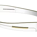 Modern Feature Wall With Curved Metallic Design And Gold Silver Accents