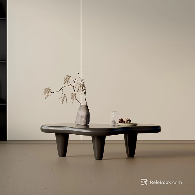 Modern Sofa And Coffee Table Set With Sleek Design And Decorative Accents 3d model