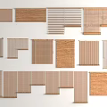 Various Window Blinds in Different Materials and Designs for Home Interior Decor 3d model
