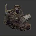 Rusted Automotive Parts Vintage Engine Components With Metal Pipes And Valves