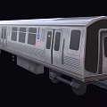 Stylish Modern Silver Subway Train With Multiple Windows And Doors Design 3d model