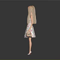 Colorful Spots Handbag Carried By Blonde Doll With Red Sunglasses And White Dress