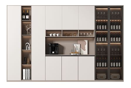 Modern Wine Cabinet 3d model