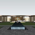 Modern Pergola Design In Community Park With Green Spaces Pathways And Colorful Landscape Features