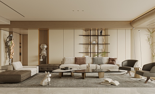 modern living room 3d model