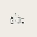 Essential Household Appliances Including Iron Ironing Board And Stacked Washer Dryer