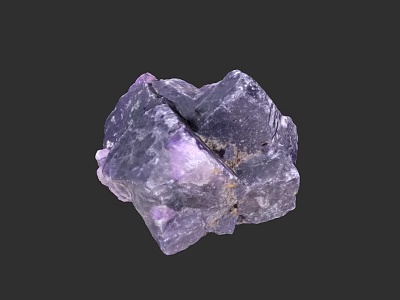 Natural Raw Purple Crystal Specimen With Glossy Surface And Dark Background 3d model