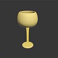 Exquisite Golden Goblet Sculpture With Intricate Carved Patterns And Artisan Craftsmanship