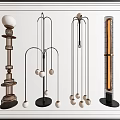 Modern Diverse Floor Lamps With Creative Designs And Spherical Decor Elements 3d model