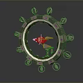 Floor Clock Big Clock Retro Clock Retro Clock Retro Clock Large Clock Pendulum Furnishings 3d model
