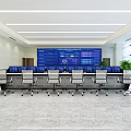 Modern monitoring room Monitoring center Command center Control room Monitoring hall Command room 3d model