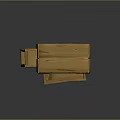 Natural Wooden Shelving Unit With Curved Shelves And Small Wooden Block